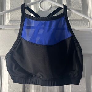 Adore Me Womens L Blue Black Mesh Sports Bra Large
